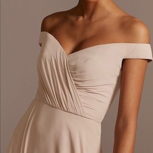 David’s Bridal Bridesmaid Dress in Sand